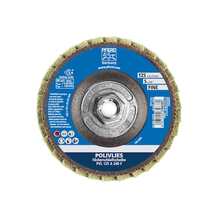 Pferd 5" POLIVLIES Non-Woven Flap Disc - 5/8-11 Thread - Fine Grade 43290